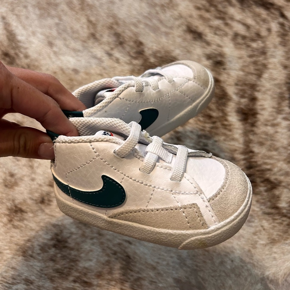 Nike Baby Walker Shoes - White and Green